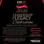 Invitation to Girls Inc. of Worcester Leadership & Legacy Celebration